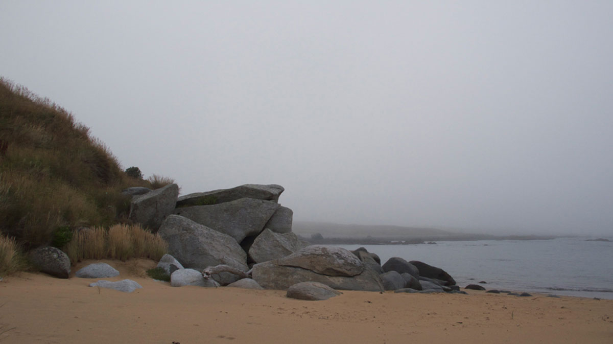 Rocks at eastern end of beach