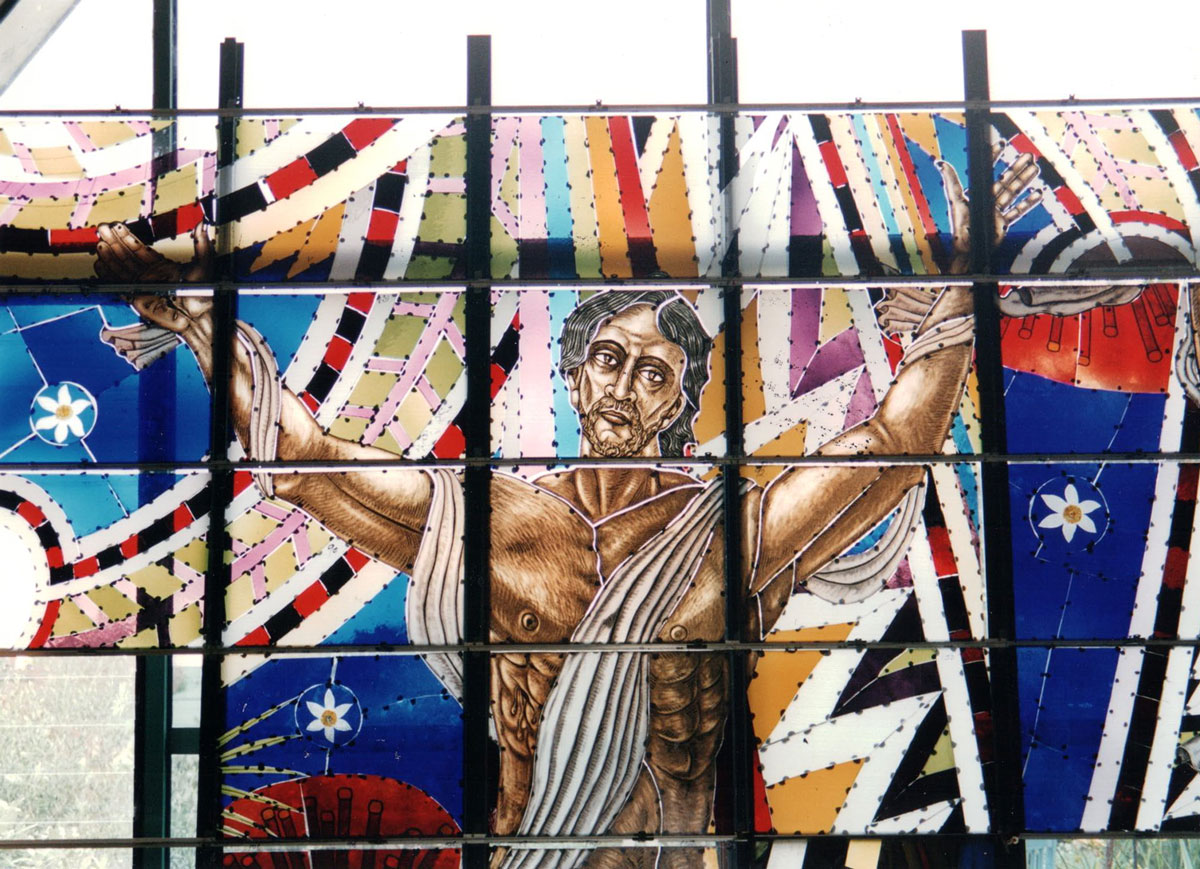 Main Window under construction (Christ detail)