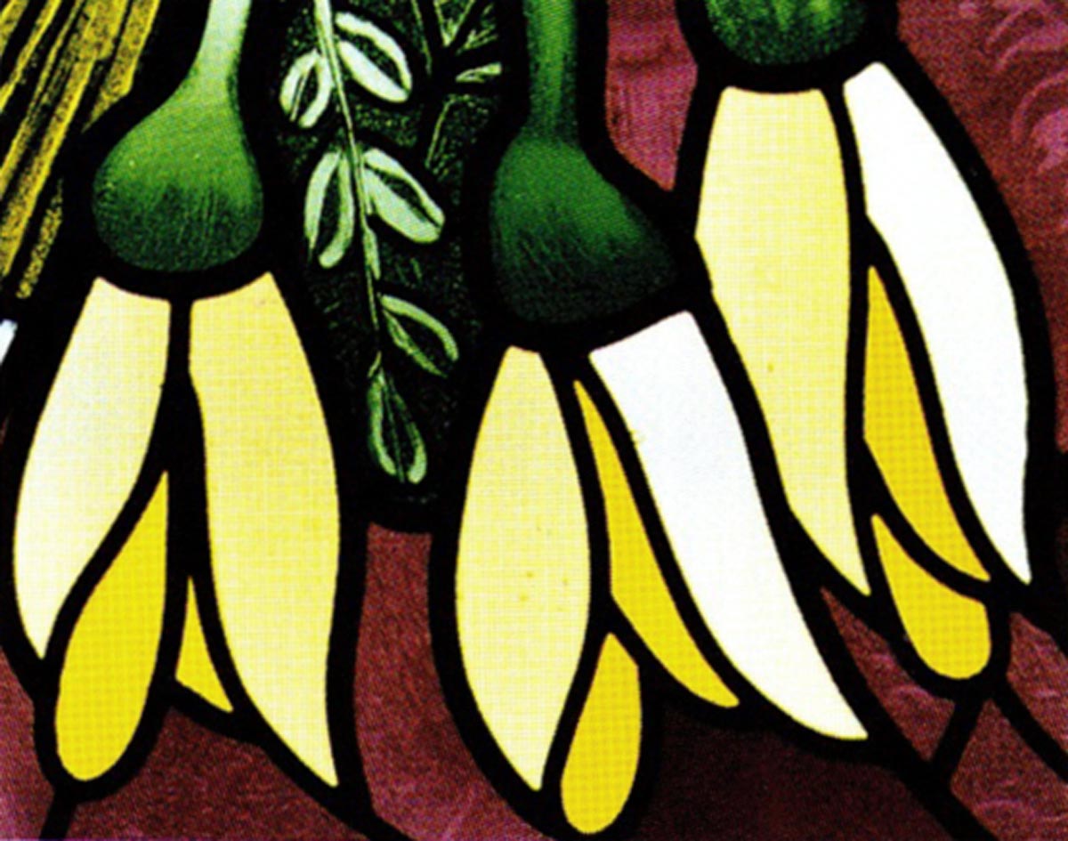 Māori and Pacific Window (Kowhai detail)